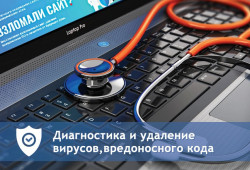 Диагностика и удаление вирусов, лечение сайта
